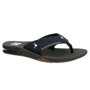 Reef Fanning 360° Air Men's Bottle Opener Thong Flip Flop Sandal NIB - Navy